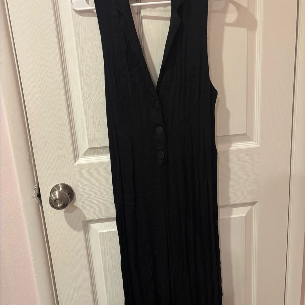 Silence + Noise Black Sheath Maxi Dress